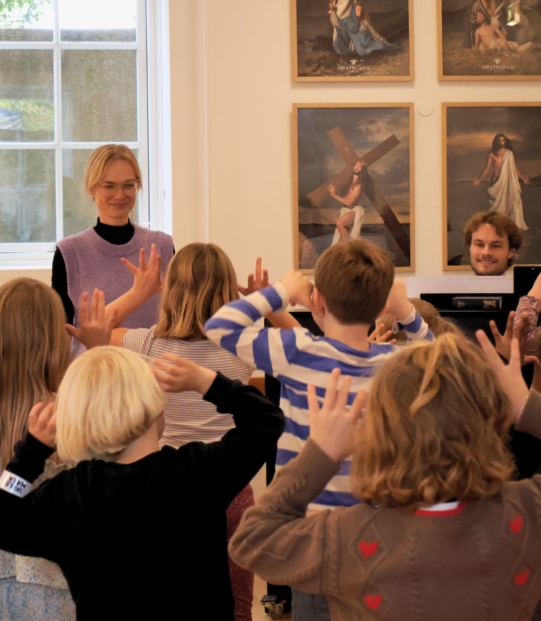 SpireKoret øver inden optræden.